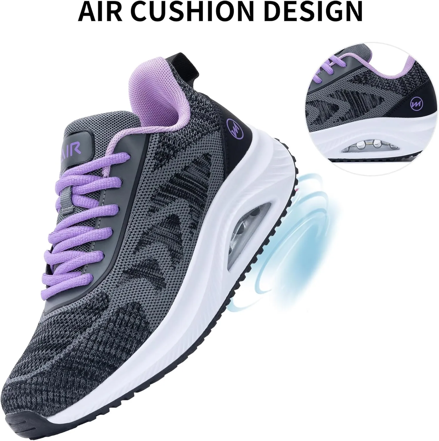 MAFEKE Womens Walking Shoes with Arch Support, Air Tennis Orthotic Fashion Sneakers for Plantar Fasciitis Pain Relief Size 5.5-11