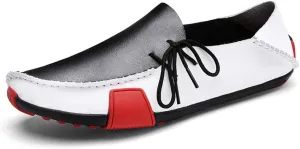 Men's Casual Driving Loafers Tide Leather Walking Moccasin Vintage Comfort Business Shoes