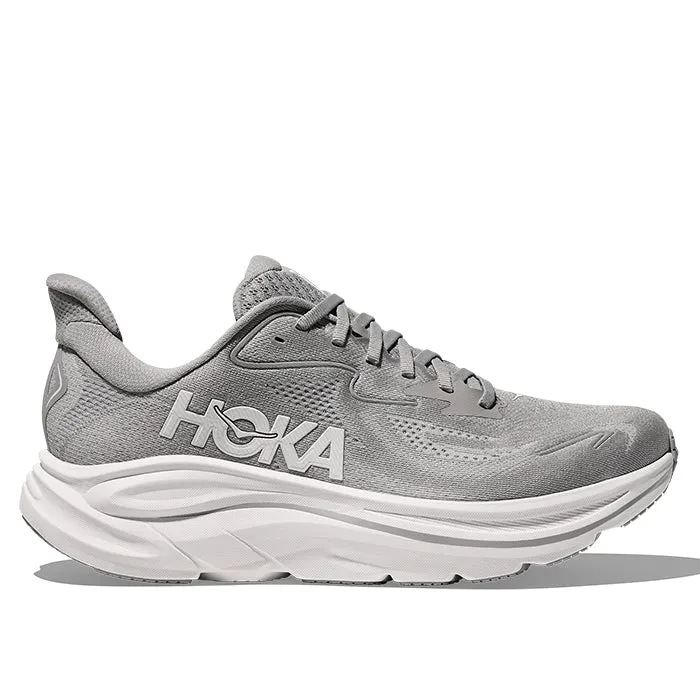 Mens Hoka Clifton 10 Extra Wide in Stellar Grey/Stardust