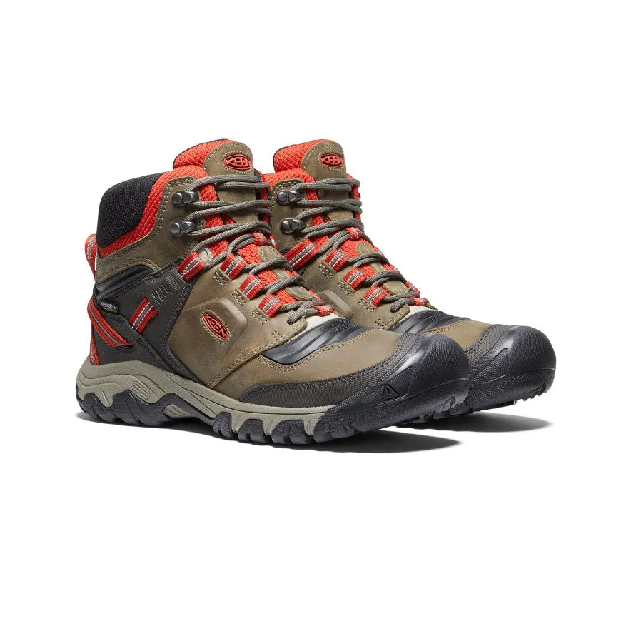 Men's Ridge Flex Waterproof Boot - Dark Olive/Ketchup