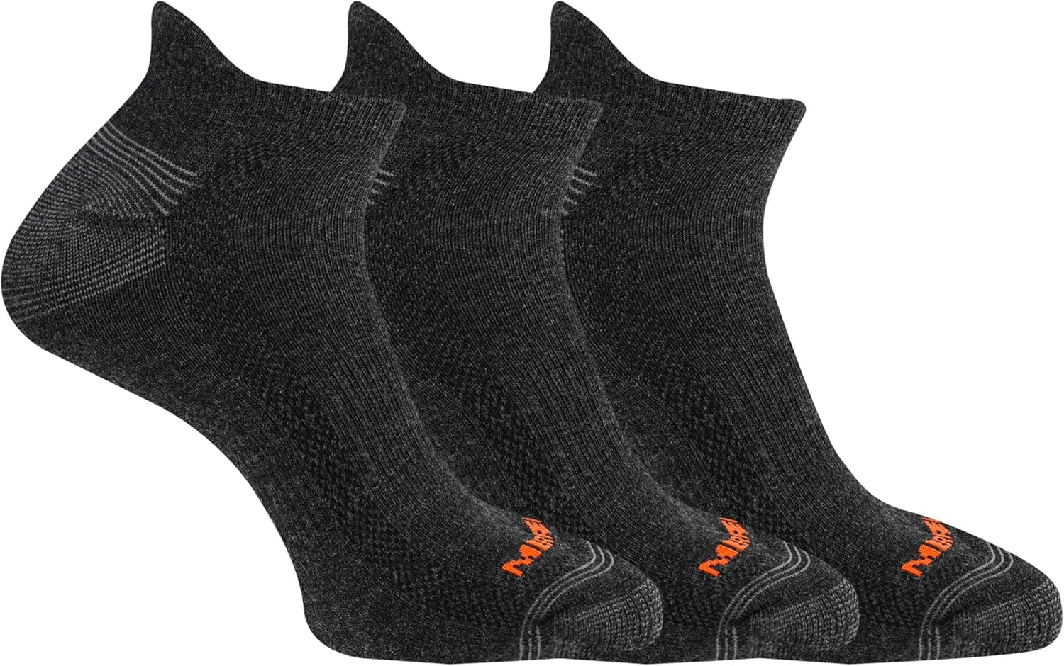 Merrell Unisex-Adult Recycled Everyday Half Cushion Low Cut Tab Socks - 3 Pairs - Breathable Hiking