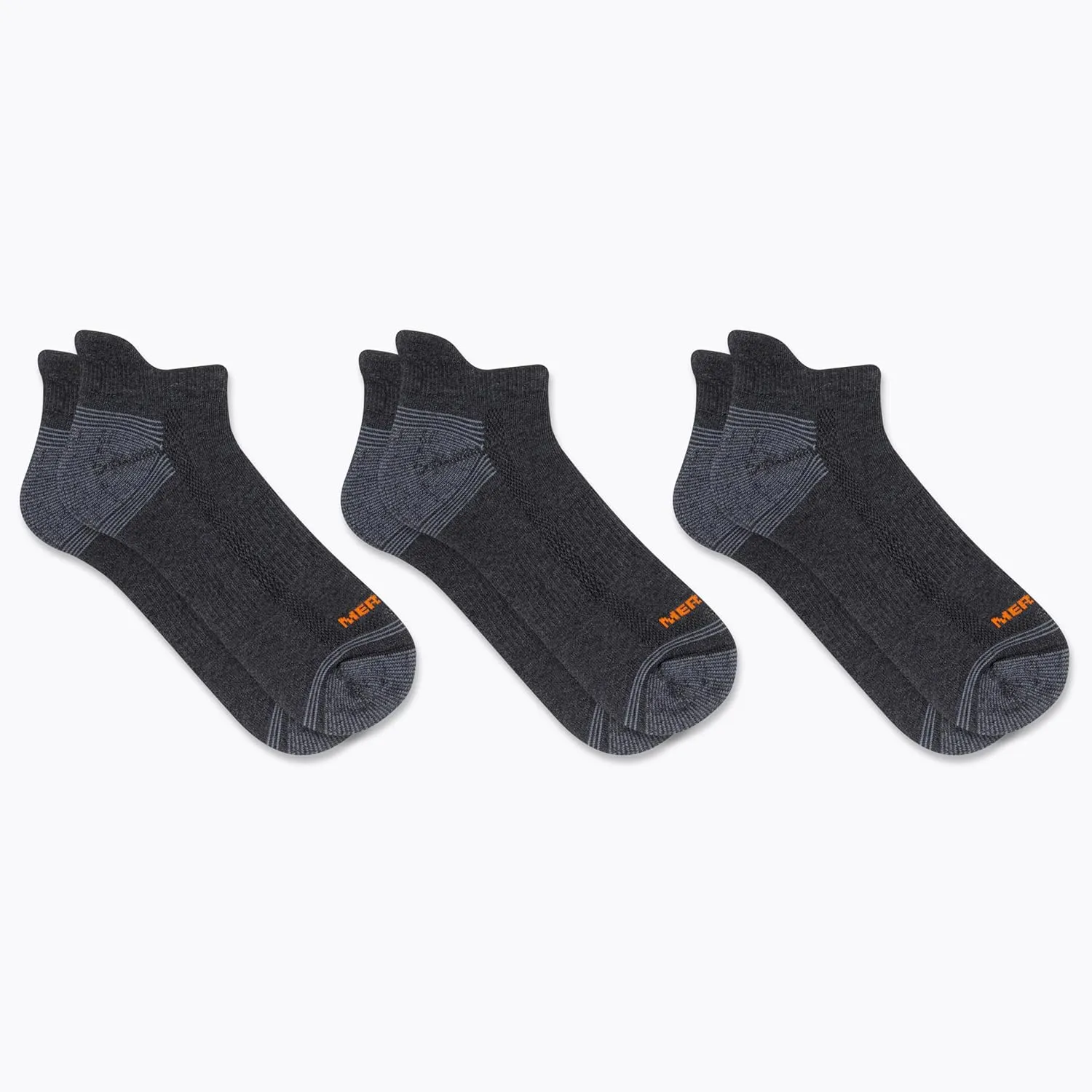 Merrell Unisex-Adult Recycled Everyday Half Cushion Low Cut Tab Socks - 3 Pairs - Breathable Hiking