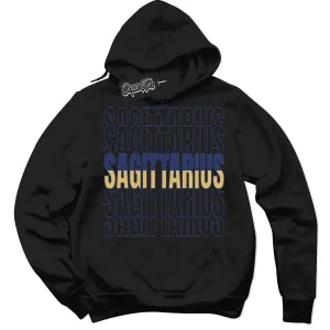 Method of Make Midnight Navy Metallic Gold 1s Sneaker Hoodie Sagittarius Graphic