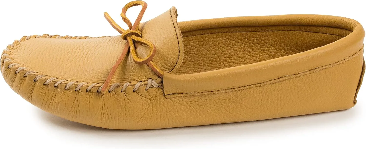 Minnetonka Men's Double Deerskin Soft Leather Sole Moccasin
