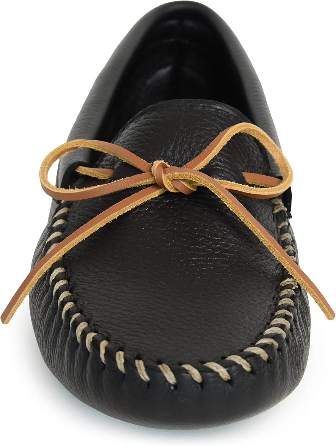 Minnetonka Men's Double Deerskin Soft Leather Sole Moccasin