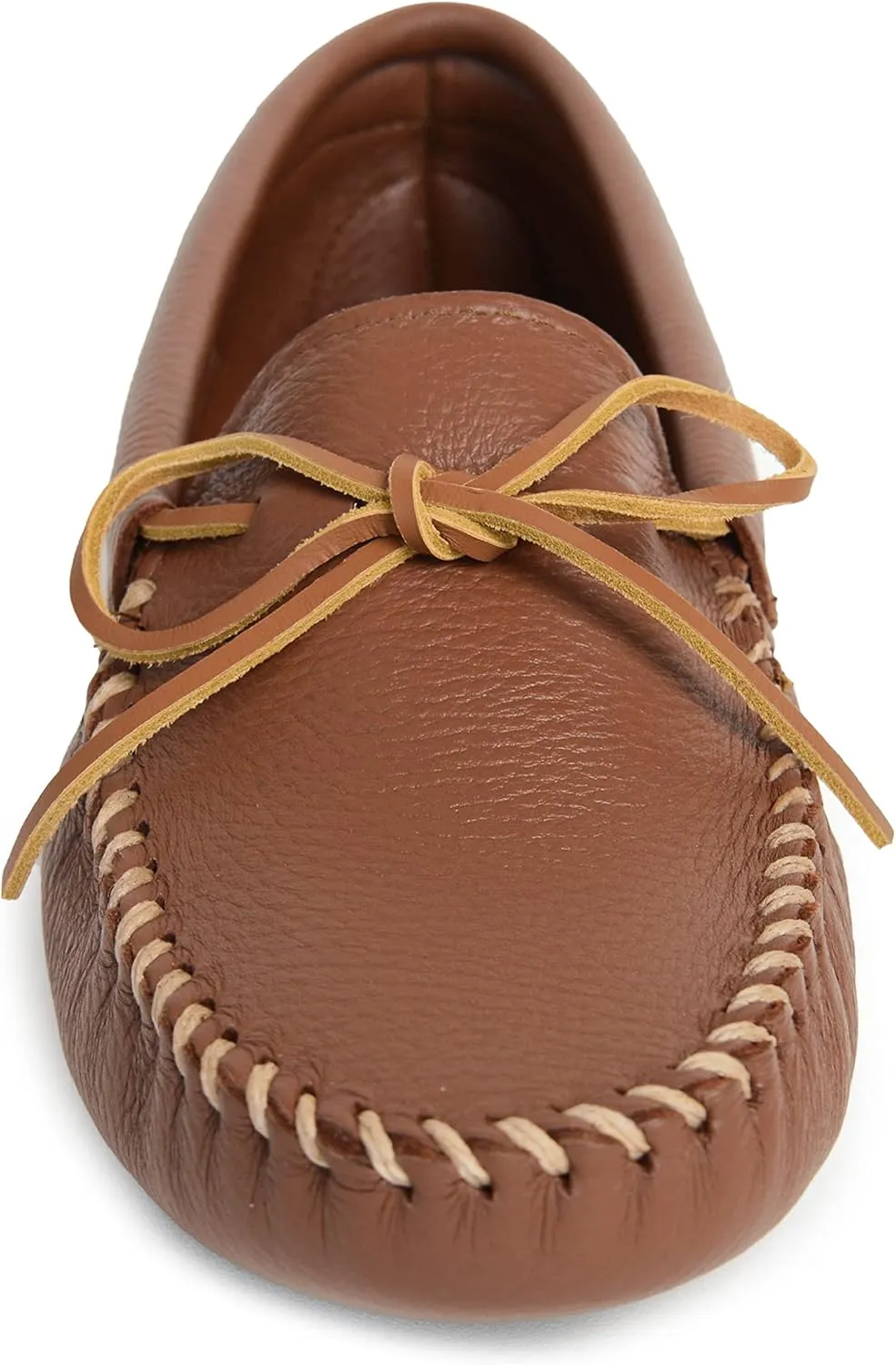 Minnetonka Men's Double Deerskin Soft Leather Sole Moccasin