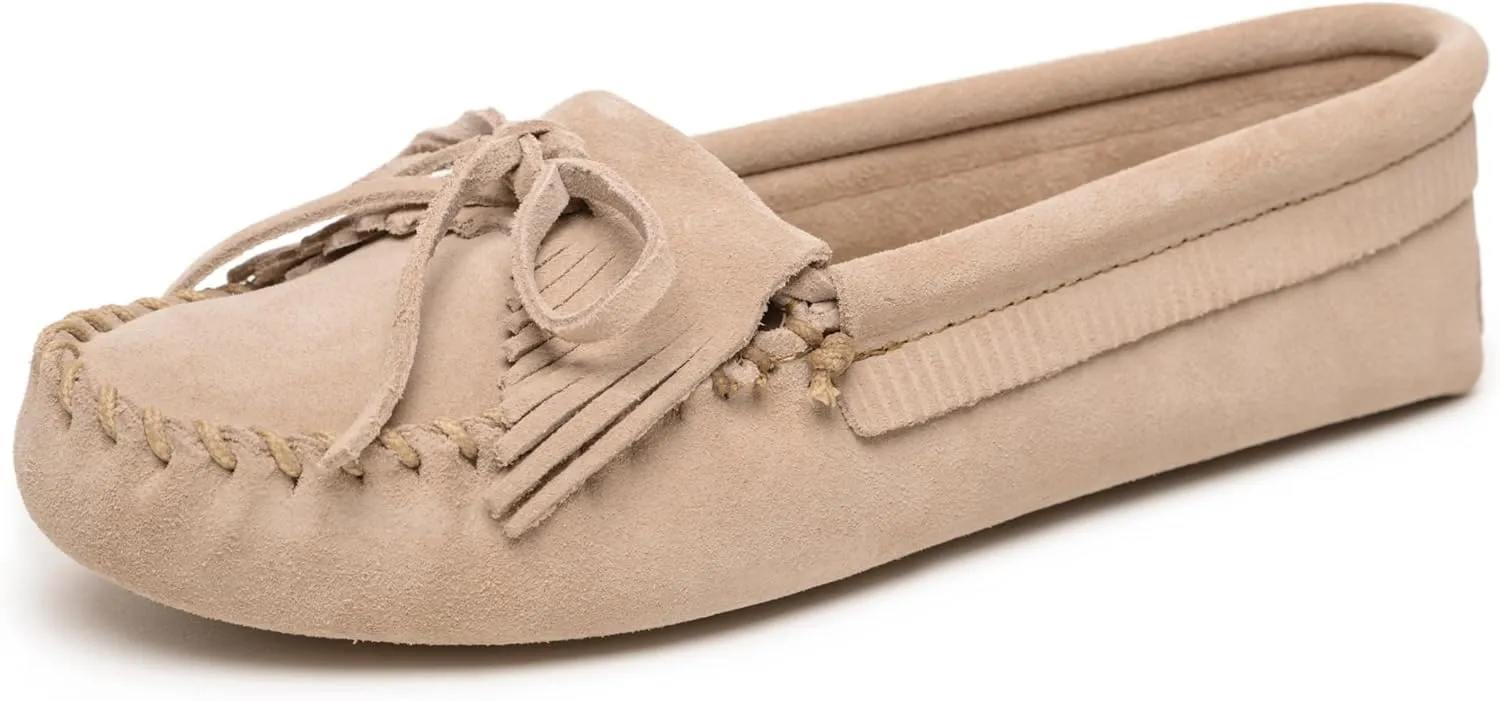 Minnetonka Women's Kilty Soft Leather Sole Moccasin