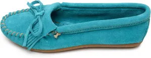 Minnetonka Women's Kilty Suede Hardsole Moccasin