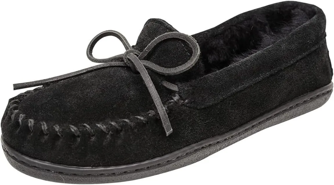 Minnetonka Womens Sheepskin Hardsole Moccasins