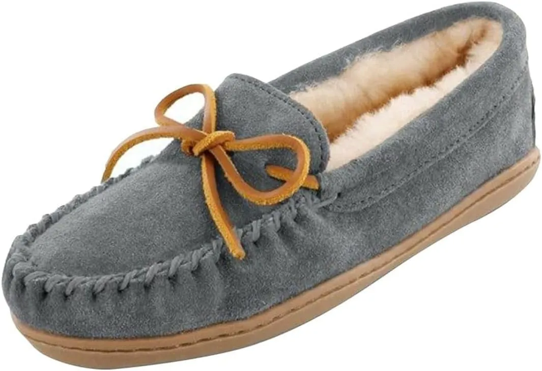 Minnetonka Womens Sheepskin Hardsole Moccasins