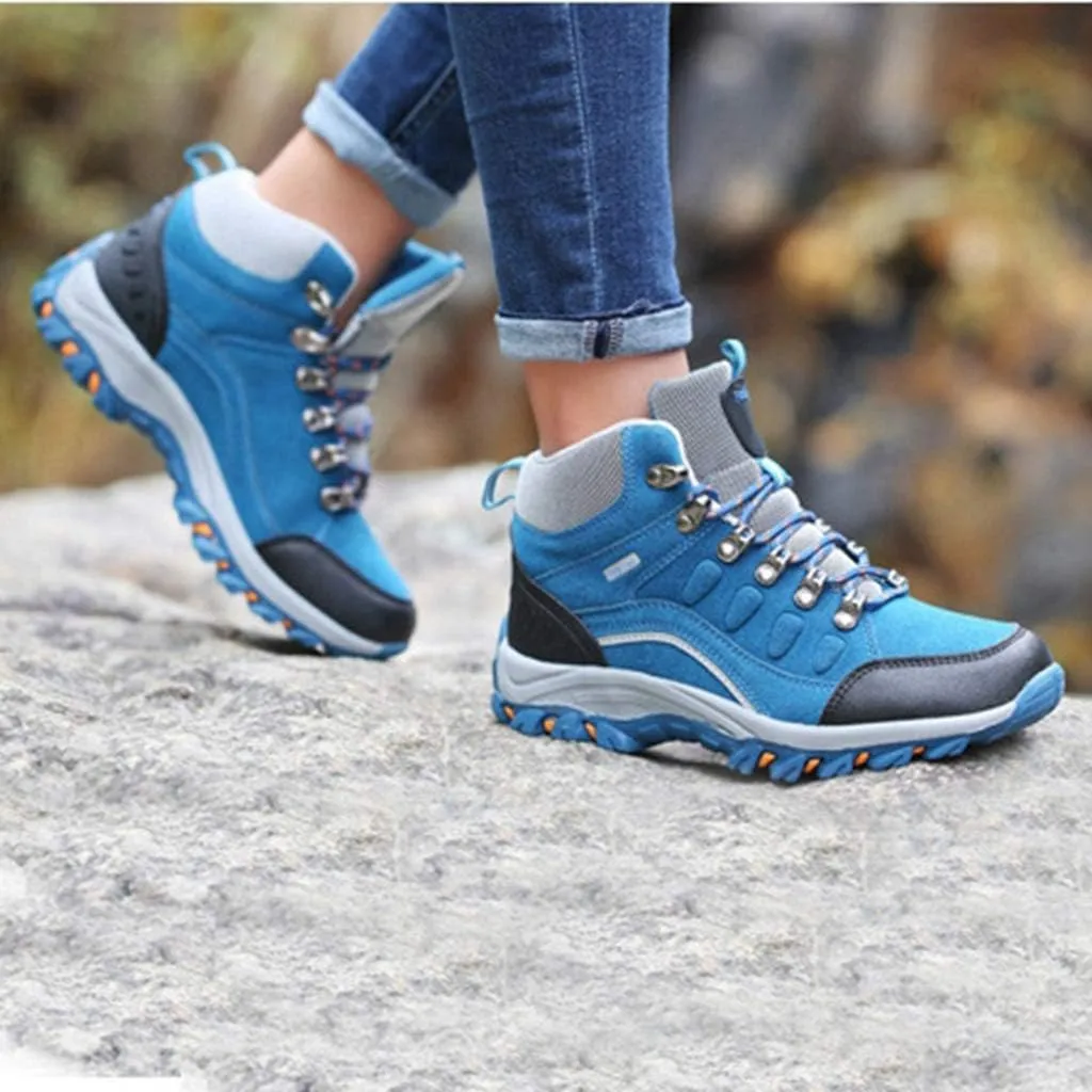 MIOKE Women's Waterproof Hiking Shoes Outdoor Running Hiker Non-Slip Casual Trail Climbing Backpacking Shoes