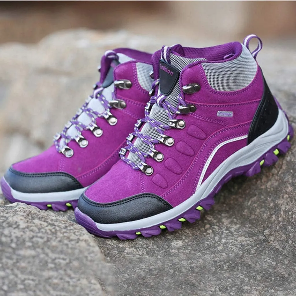 MIOKE Women's Waterproof Hiking Shoes Outdoor Running Hiker Non-Slip Casual Trail Climbing Backpacking Shoes