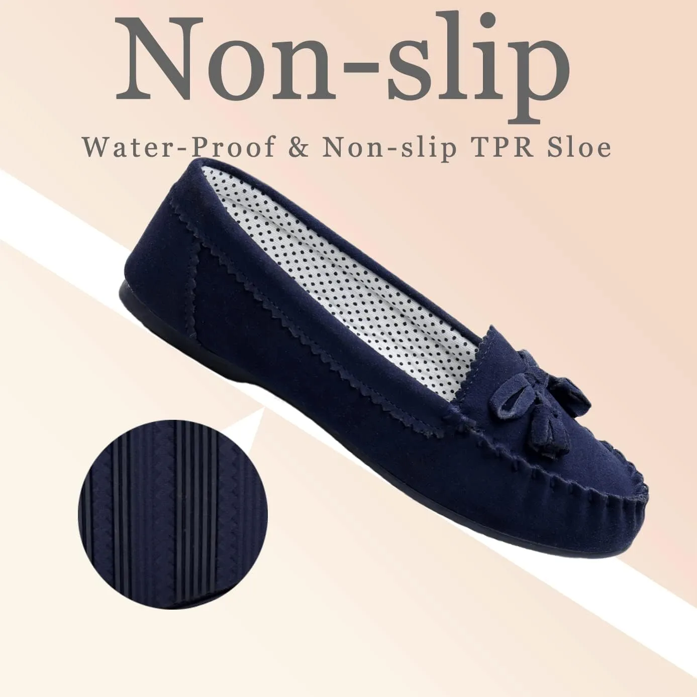 Moccasin Slippers for Women Flat Casual Comfortable Loafer Shoes Womens Moccasin Slippers Spring Driving Moccasins Shoes