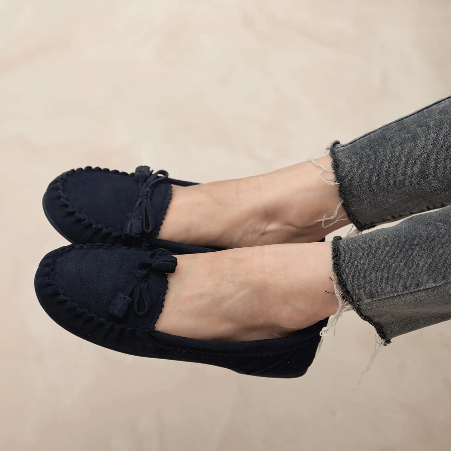 Moccasin Slippers for Women Flat Casual Comfortable Loafer Shoes Womens Moccasin Slippers Spring Driving Moccasins Shoes