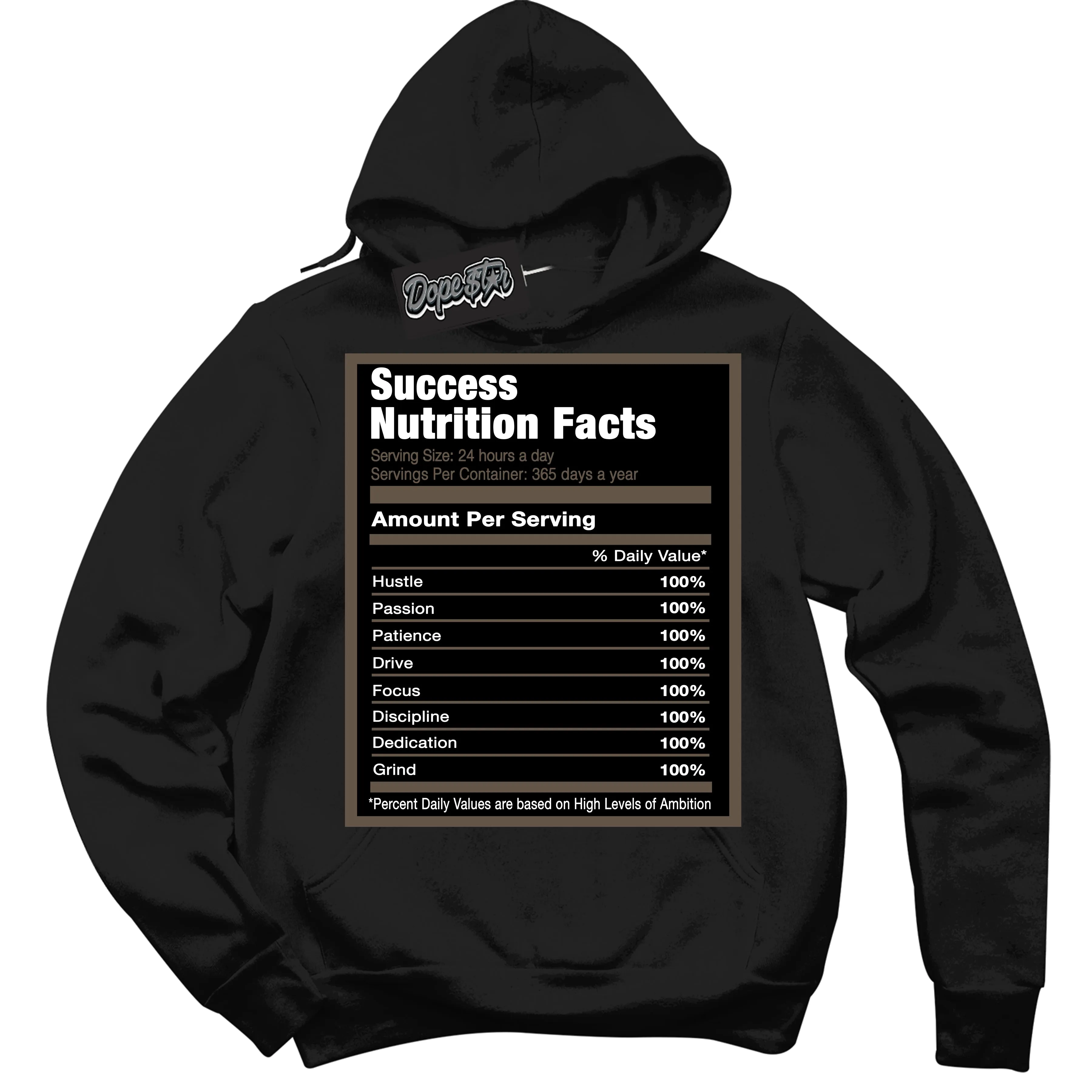Mocha Palomino 1s Sneaker Hoodie Success Nutrition Graphic