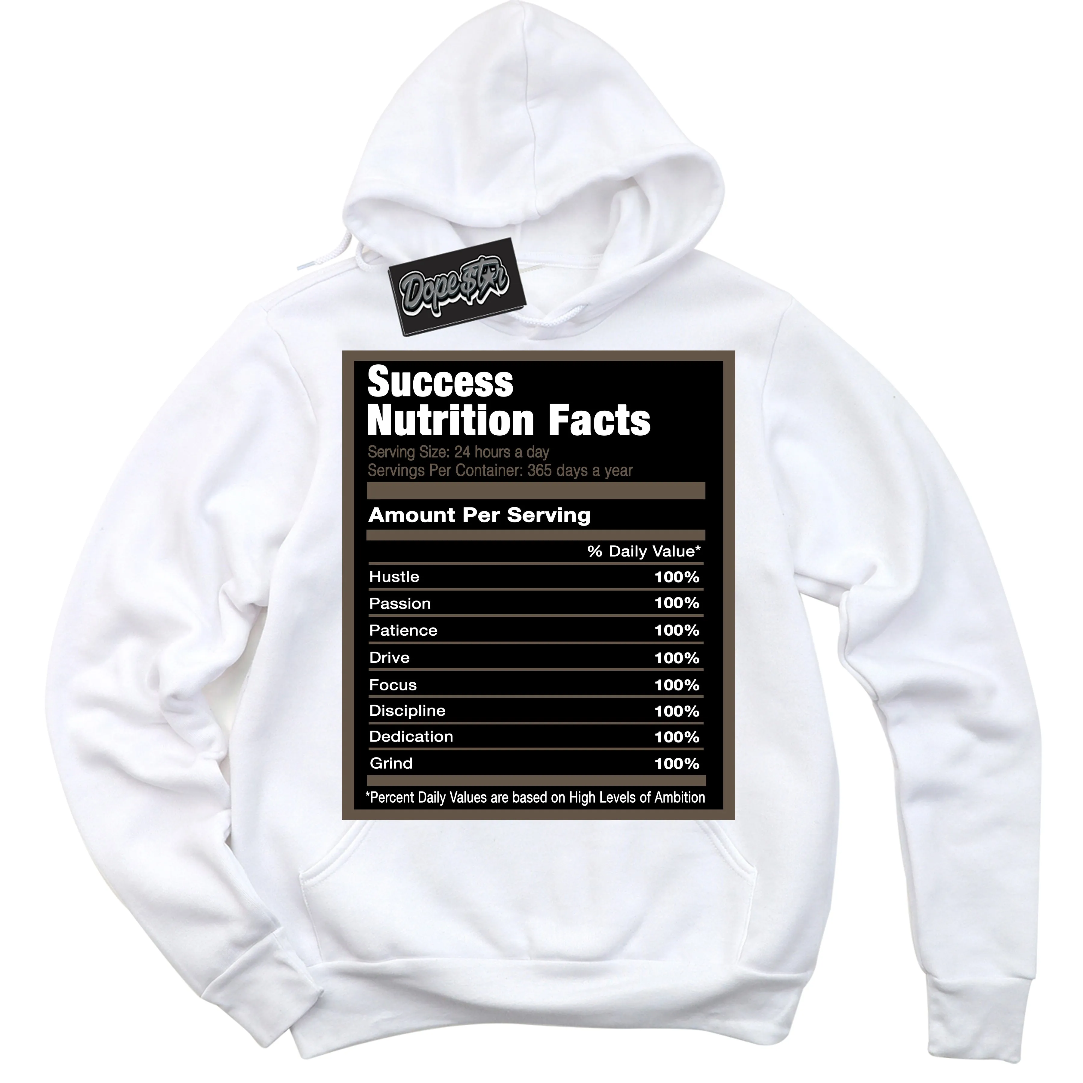 Mocha Palomino 1s Sneaker Hoodie Success Nutrition Graphic