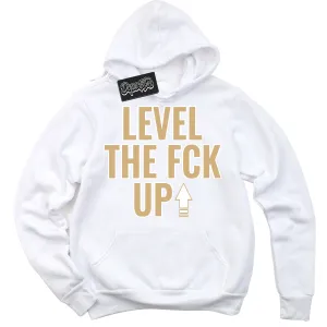 MVP White Metallic Gold Sneaker Hoodie Level The Fck Up Graphic