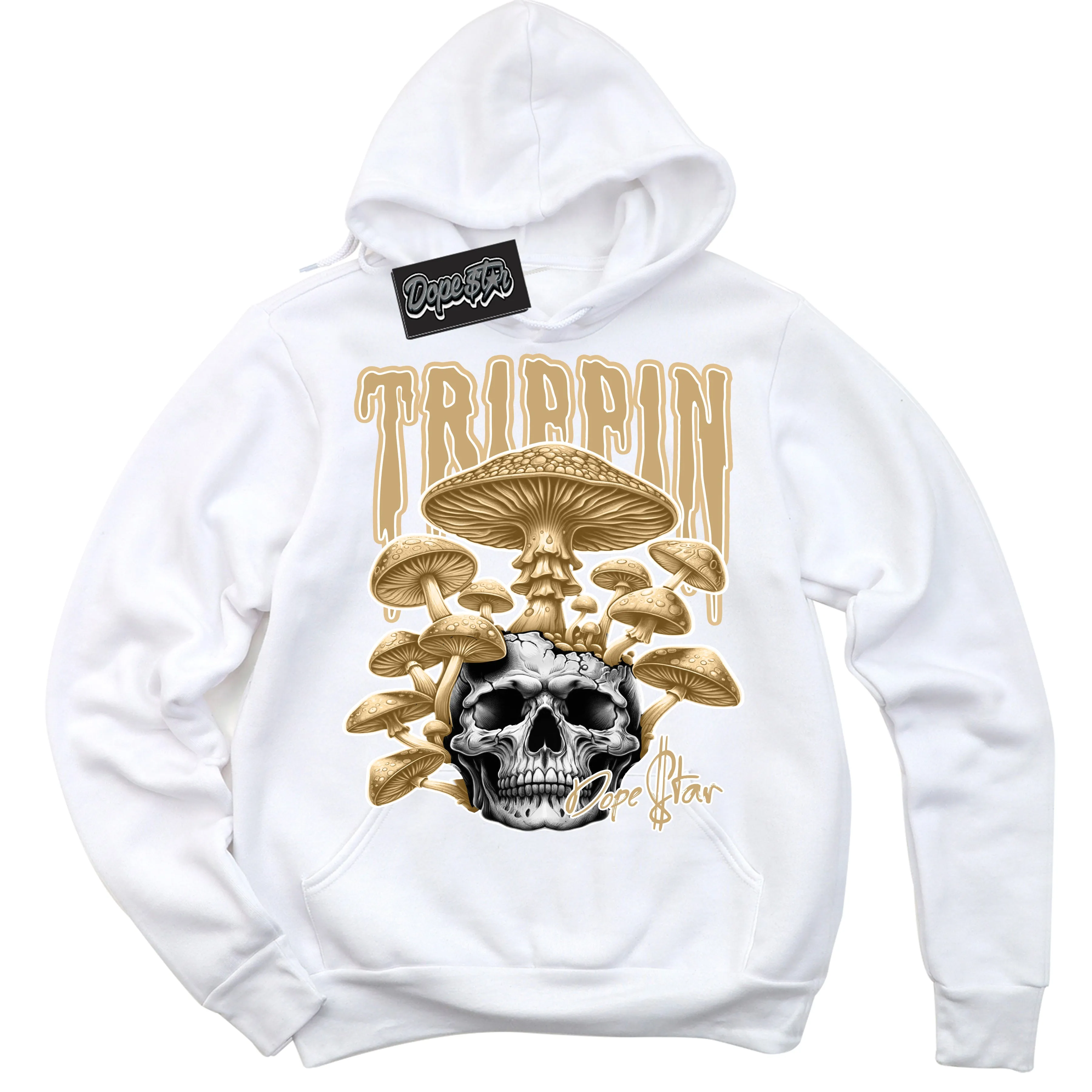 MVP White Metallic Gold Sneaker Hoodie Trippin Graphic