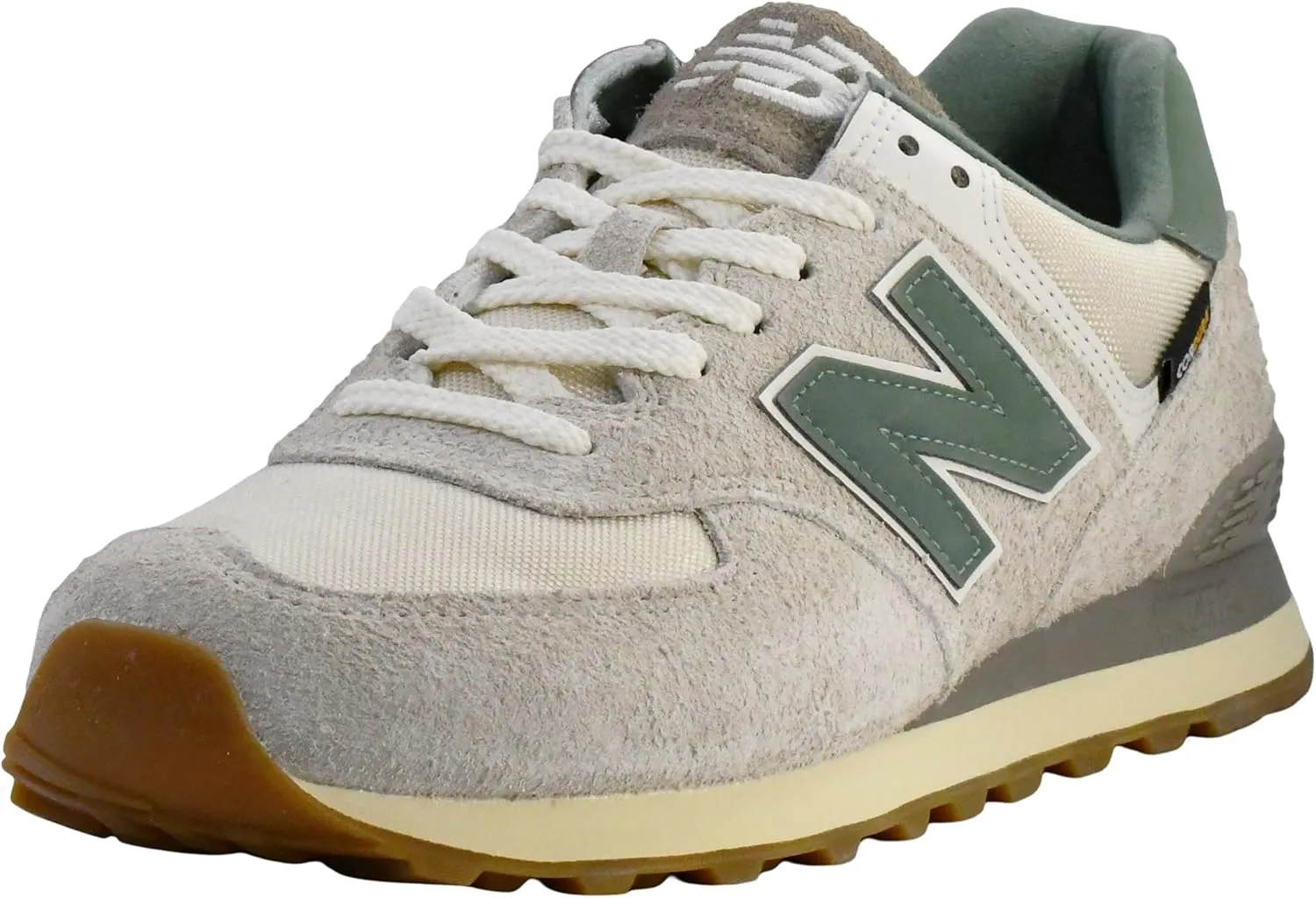 New Balance 574 V2 Unisex Sneaker, Calcium/New Spruce, 11.5 US Men