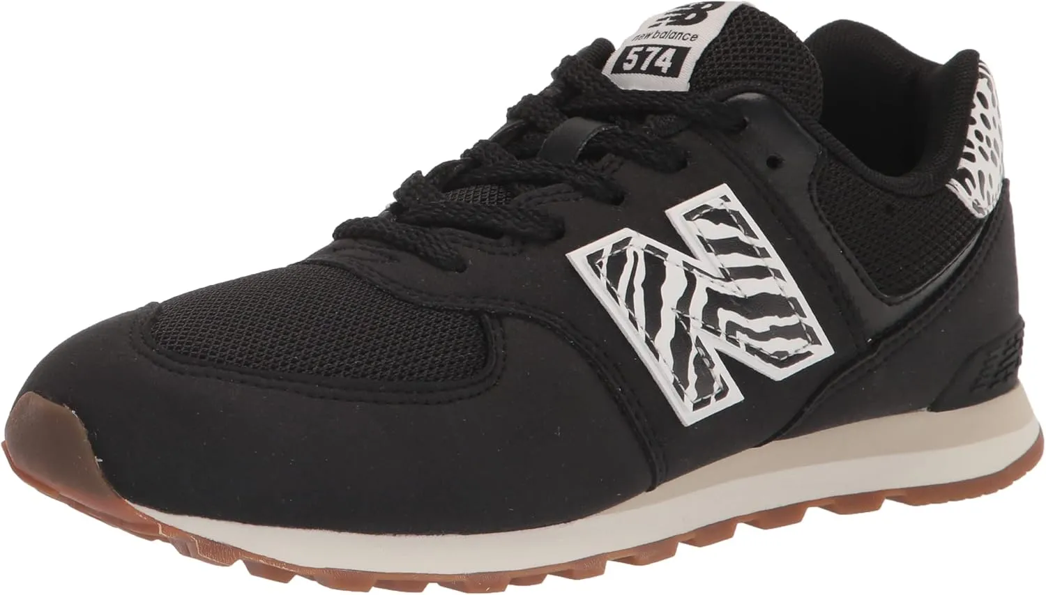 New Balance Girl's 574 V1 Animal Lace-up Sneaker