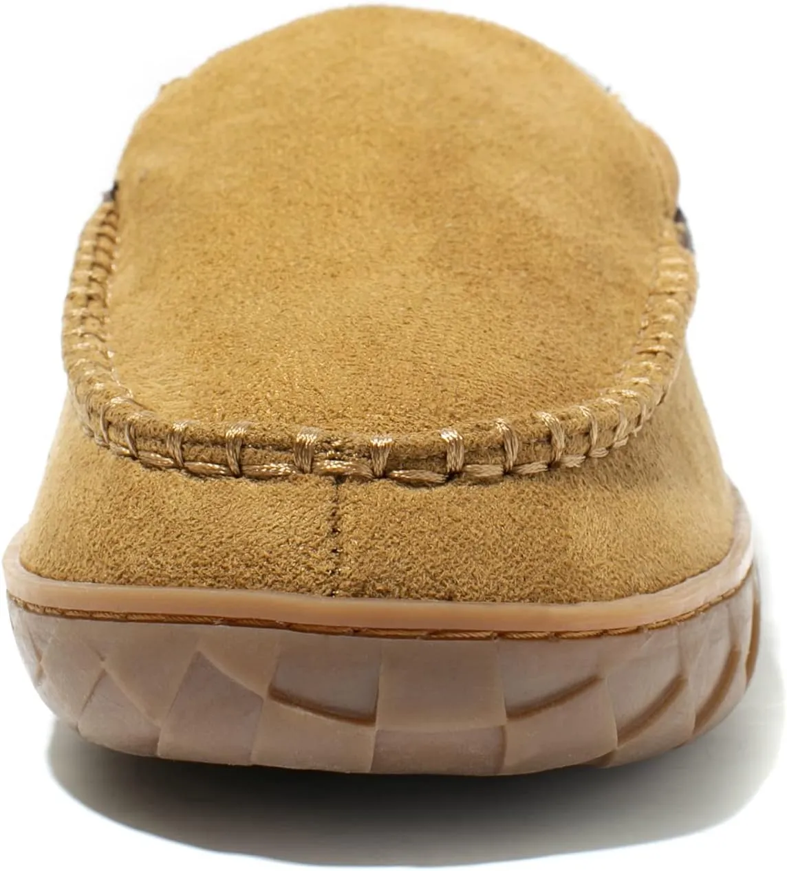 NewDenBer Men's Moccasin Slippers Warm Memory Foam Suede Soft Plush Lined Slip on Indoor Outdoor House Shoes