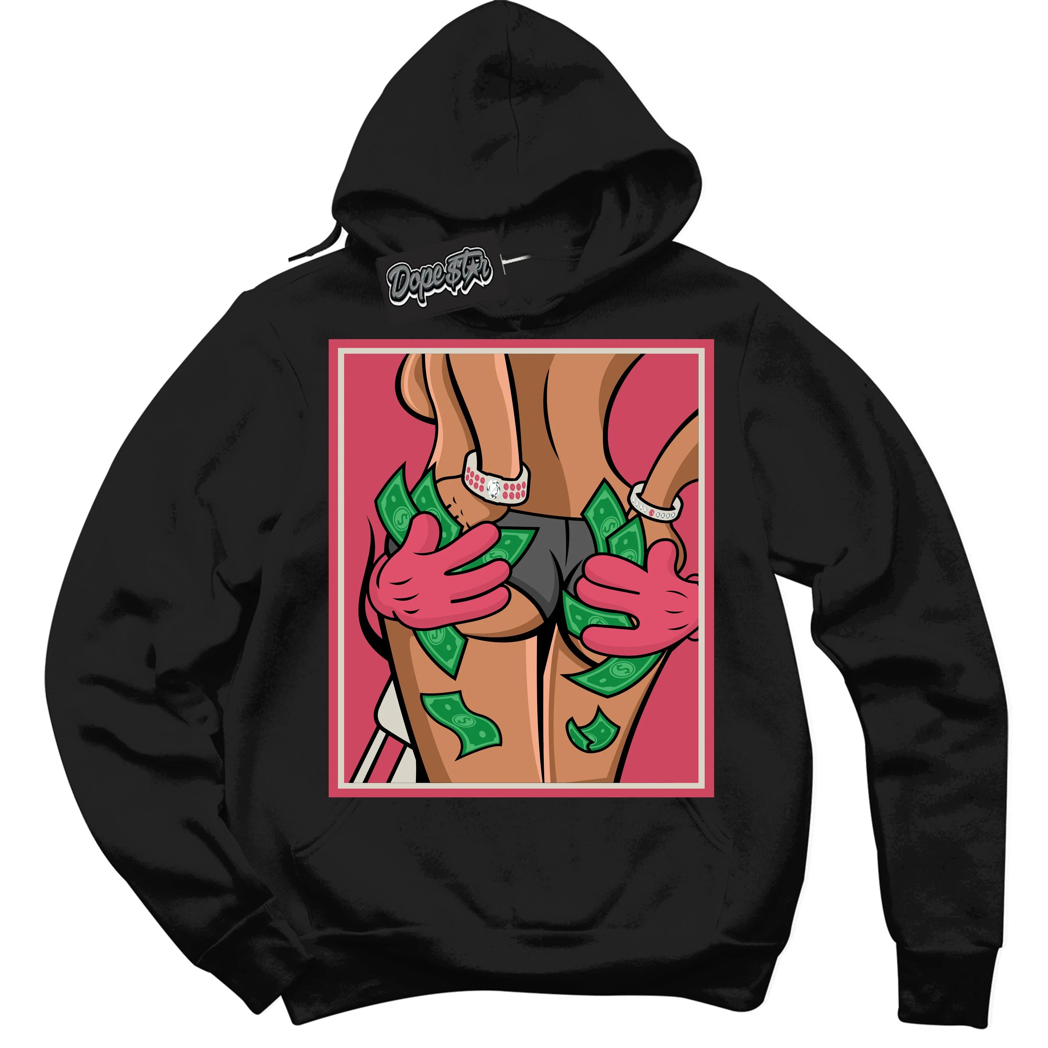 Next Nature Aster Pink Dunk Sneaker Hoodie Money Hands Graphic