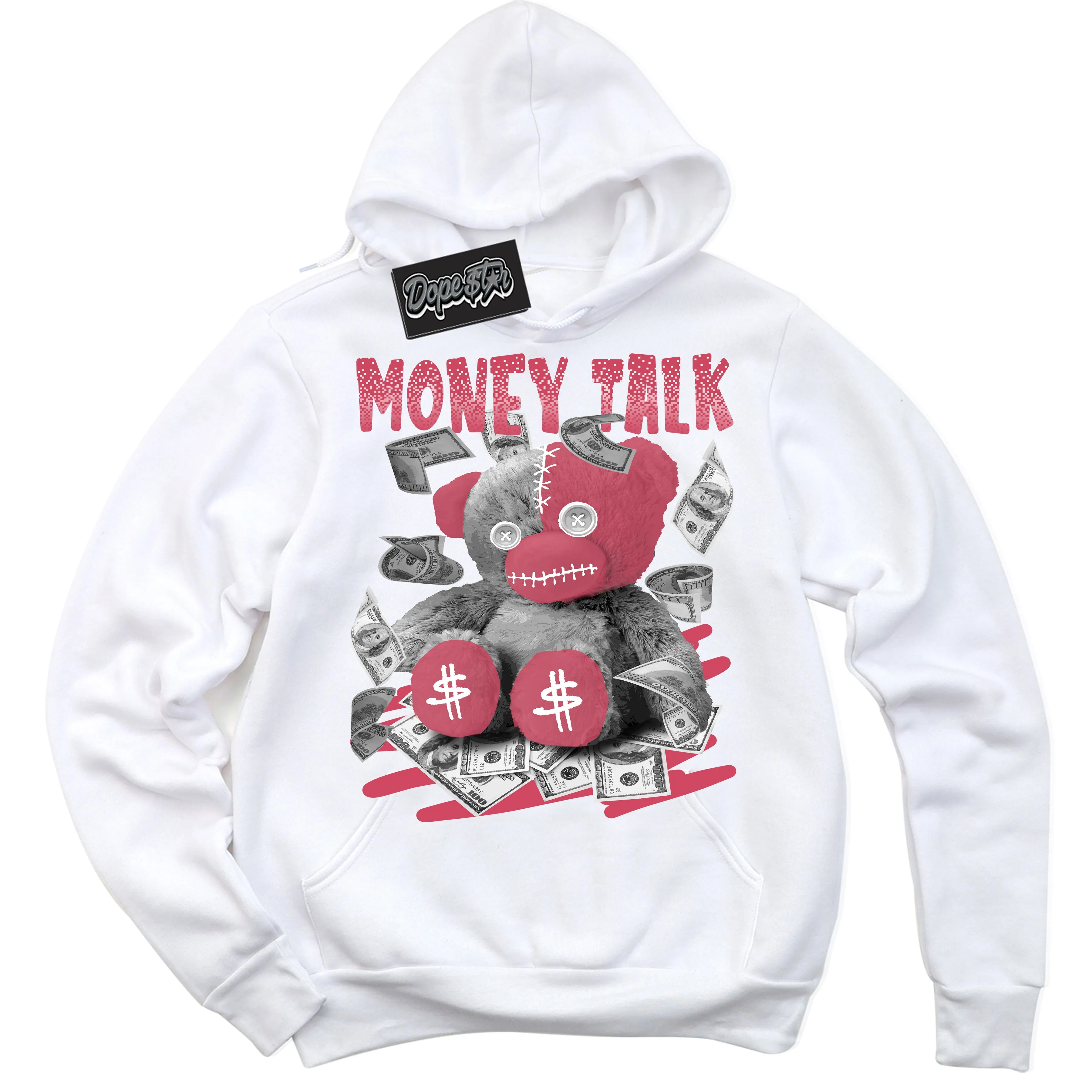 Next Nature Aster Pink Dunk Sneaker Hoodie Money Talk Bear Graphic