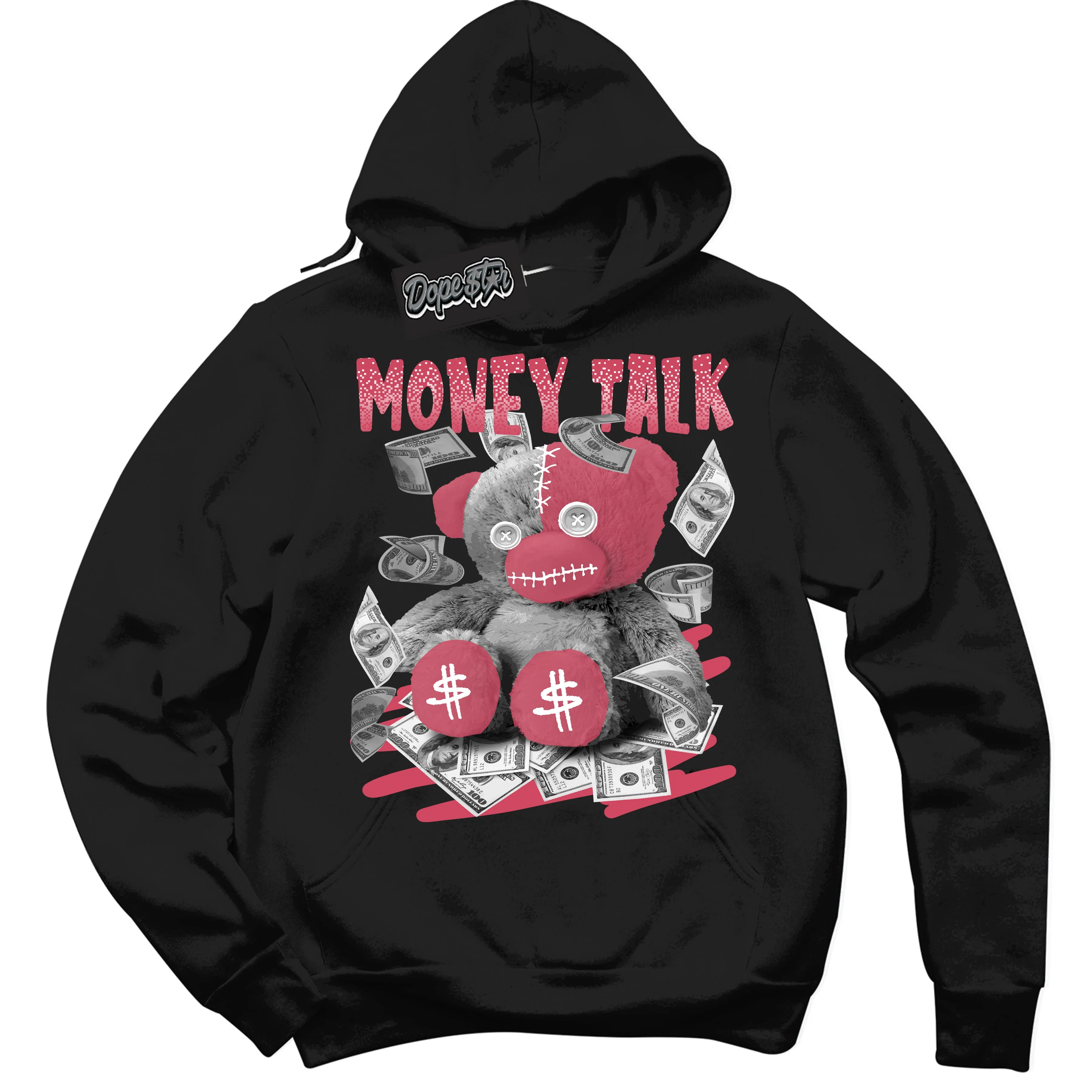 Next Nature Aster Pink Dunk Sneaker Hoodie Money Talk Bear Graphic