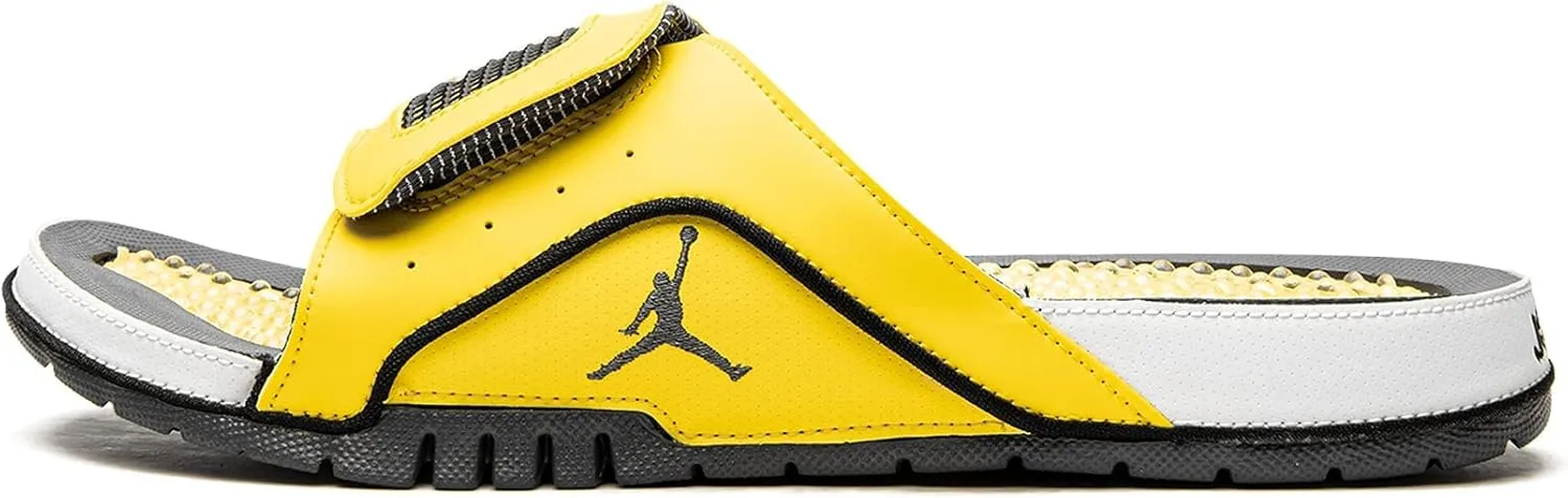 Nike Men's Jordan Hydro Slide, Tour Yellow/Dark Blue Grey, 12