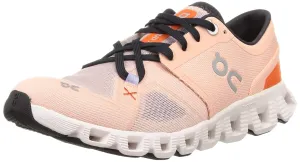 On Women's Cloud X 3 Sneakers, Rose/Sand, Pink, 7 Medium US