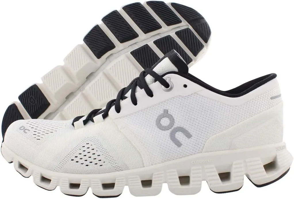 On Women's Cloud X Sneakers, White/Black, 10 Medium US
