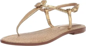 Open Edelman Toe Ankle Embossed Gold Strap Gigi Sandals Signet Excellent customer support Bundle discount Flats Sam