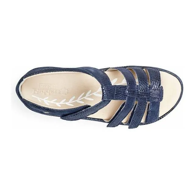 Padders 'Athena' Sandal - Navy Reptile
