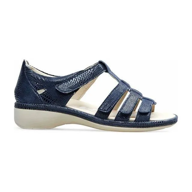 Padders 'Athena' Sandal - Navy Reptile