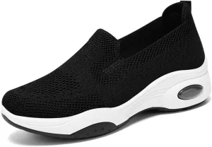 Padgene Women Walking Shoes Sock Sneakers Slip-On Breathable Mesh Trainers Women's Comfortable Casual Ladies Air Cushion Athletic Shoes Running Jogging Shoes