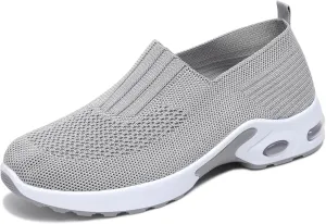 Padgene Women Walking Shoes Sock Sneakers Slip-On Breathable Mesh Trainers Women's Comfortable Casual Ladies Air Cushion Athletic Shoes Running Jogging Shoes