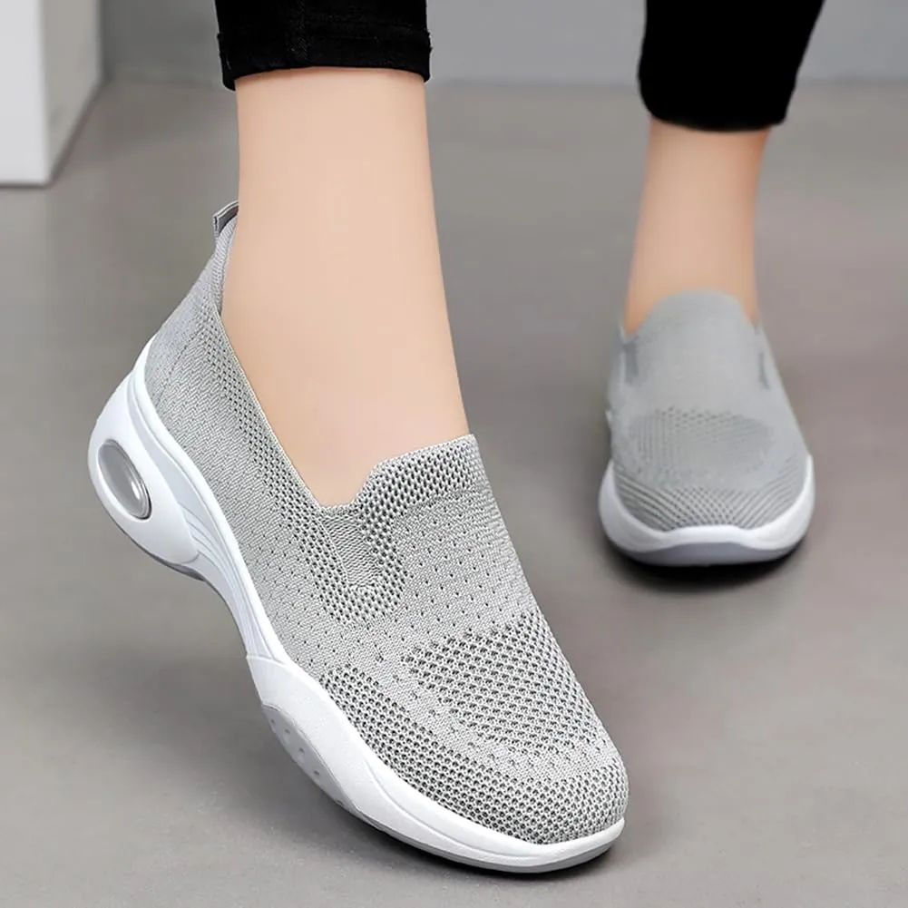 Padgene Women Walking Shoes Sock Sneakers Slip-On Breathable Mesh Trainers Women's Comfortable Casual Ladies Air Cushion Athletic Shoes Running Jogging Shoes