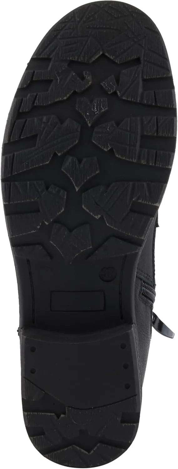 PATRIZIA Women's JADELYN Hiker Booties with Sweater-Knit Collar, Metal Eyelets, and Zipper Closure