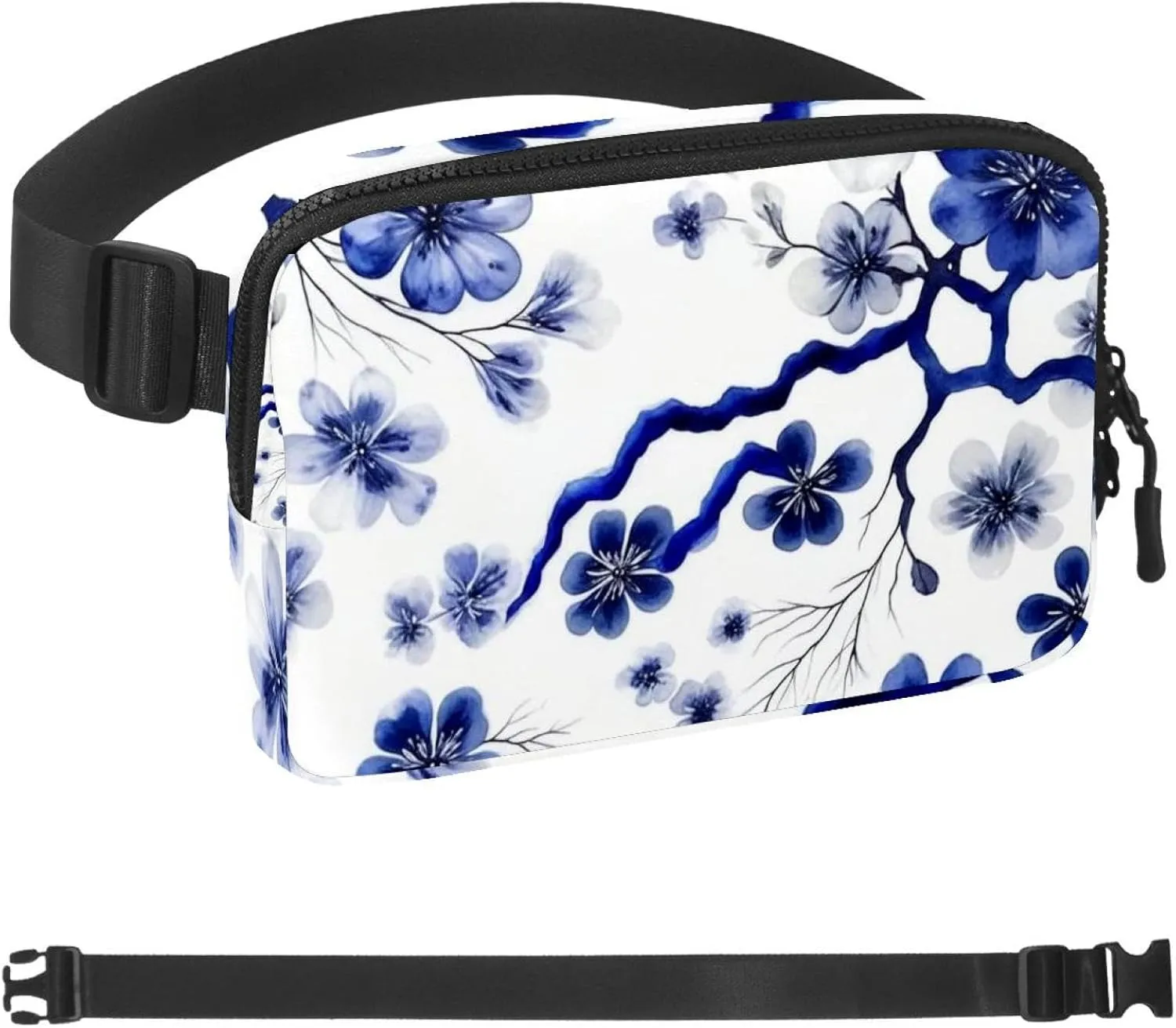 Pink Cherry Blossoms-948 Unisex Style Fanny Pack: Fashion Waist Packs, Crossbody Bags Sport Slim Fashionable for Jogging Hiking Hiker Woman Man