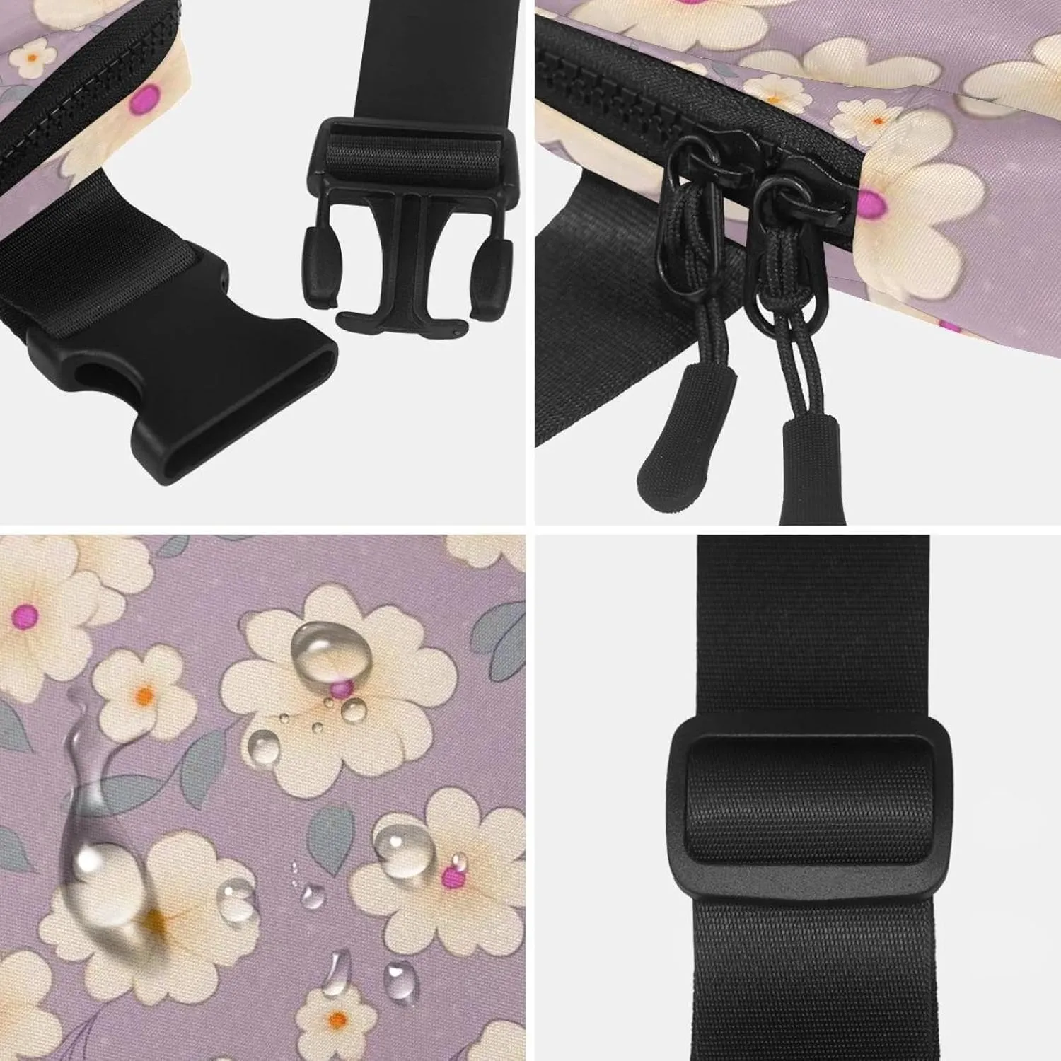 Pink Cherry Blossoms-951 Unisex Style Fanny Pack: Fashion Waist Packs, Crossbody Bags Sport Slim Fashionable for Jogging Hiking Hiker Woman Man