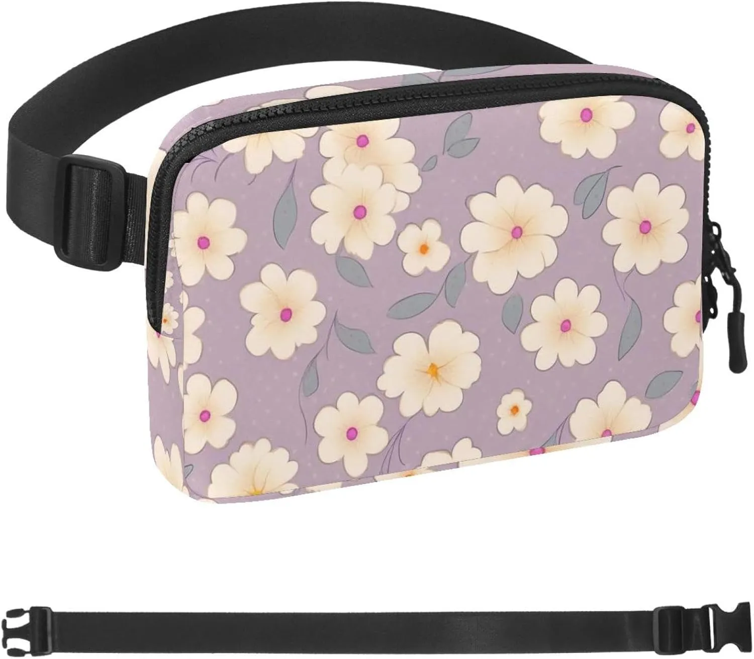 Pink Cherry Blossoms-951 Unisex Style Fanny Pack: Fashion Waist Packs, Crossbody Bags Sport Slim Fashionable for Jogging Hiking Hiker Woman Man