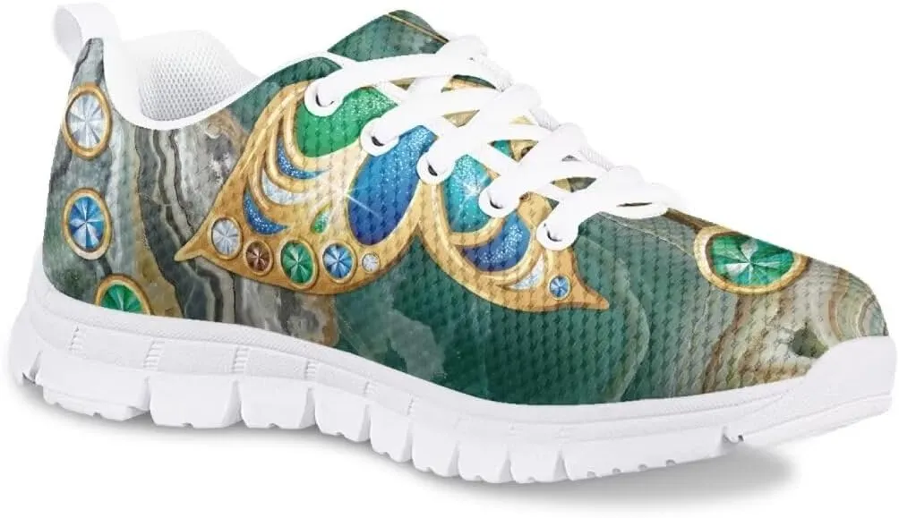 Pinupub Unisex-Child Running Shoes Non Slip Lace Up Sneakers Cute Print Casual Tennis Athletic Shoes