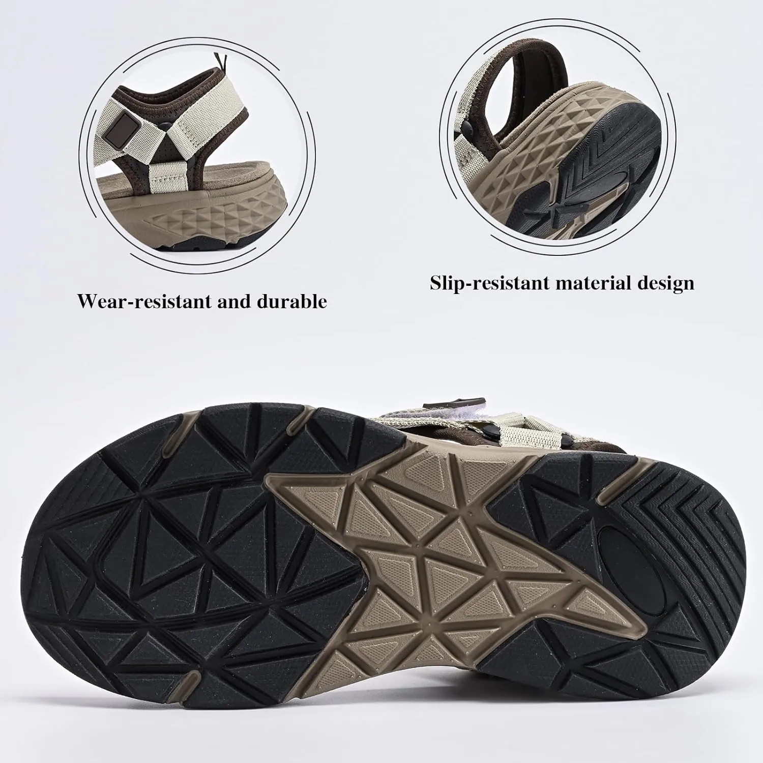 Queday Sport Sandals for Women Men Outdoor Hiking Sandals with Arch Support Comfortable Athletic Beach Sandals for Travel Walking Trekking Camping