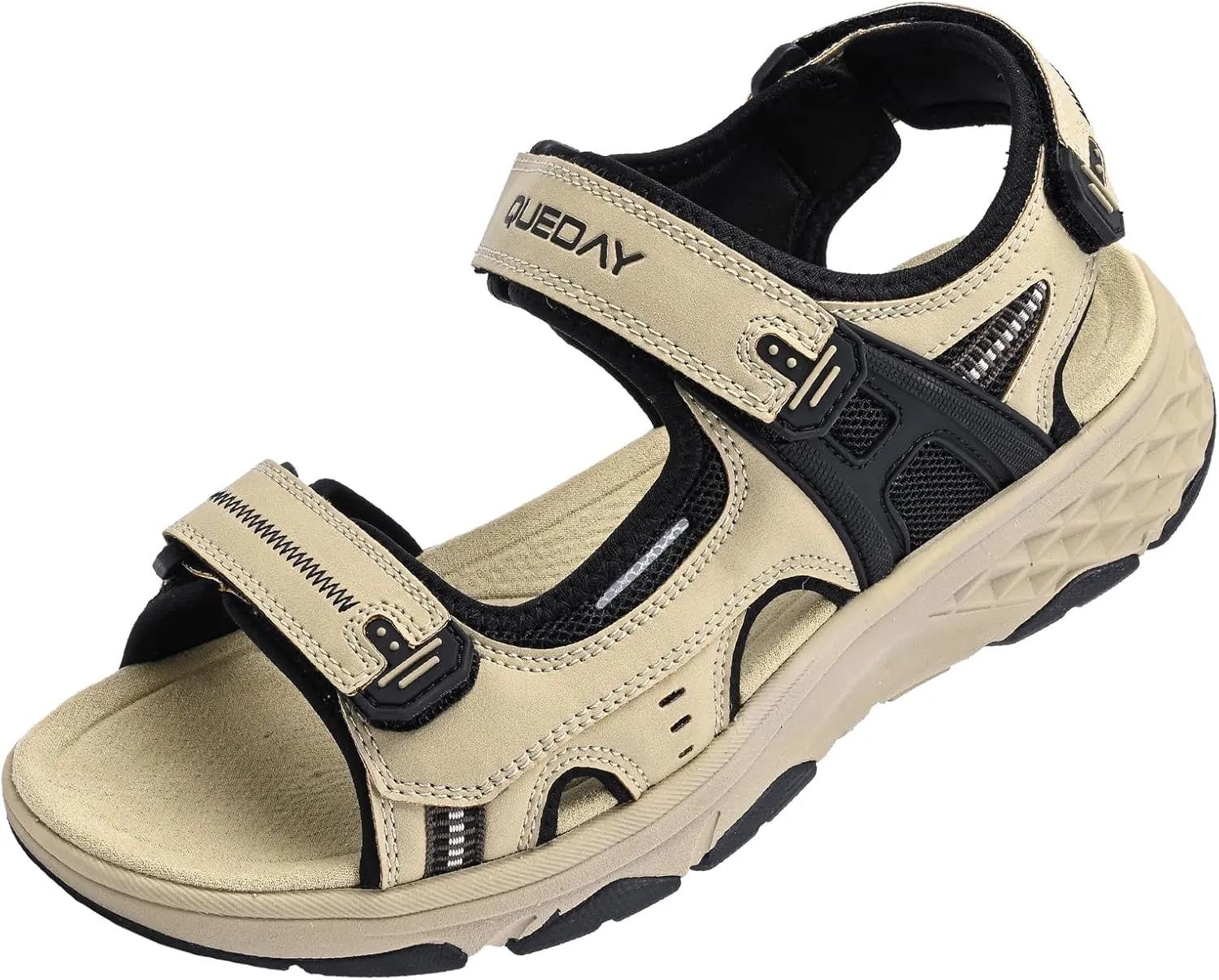 Queday Womens Mens Sport Sandals Outdoor Hiking Sandals with Arch Support Comfortable Athletic Beach Sandals for Travel Walking Trekking Camping