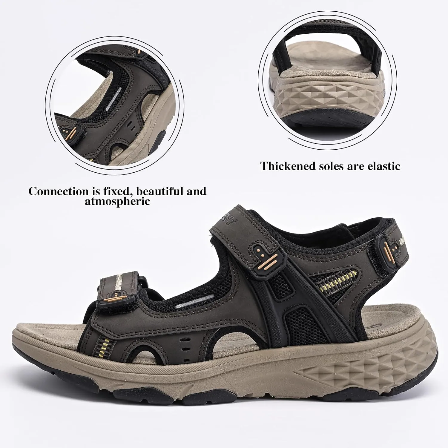Queday Womens Mens Sport Sandals Outdoor Hiking Sandals with Arch Support Comfortable Athletic Beach Sandals for Travel Walking Trekking Camping