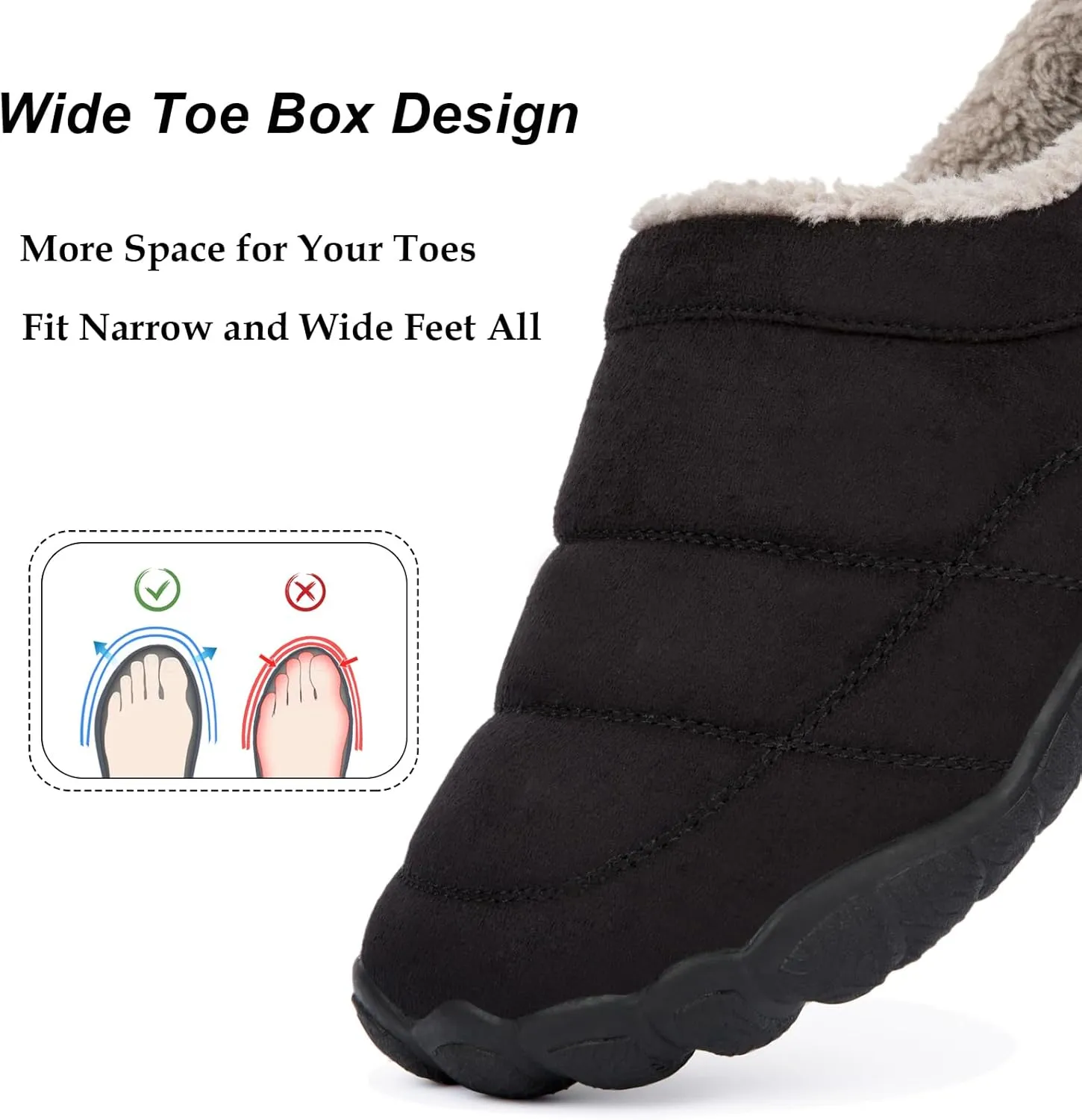 Ranberone Mens Moccasin Slippers Suede Memory Foam House Slippers with Soft Fleece Lining Anti-Skid Sole Indoor Outdoor House Shoes