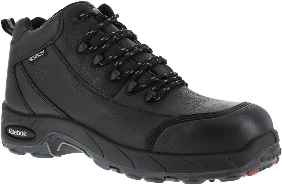 Reebok Work Men's RB4555 Tiahawk Safety Composite Toe Waterproof Sport Work Boot Black