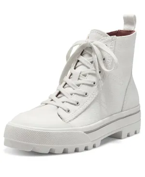 Salt Booties Lucky White Brand Limited time Top High Lace Up Combat Positive testimonials Hiker Sneaker Eisley