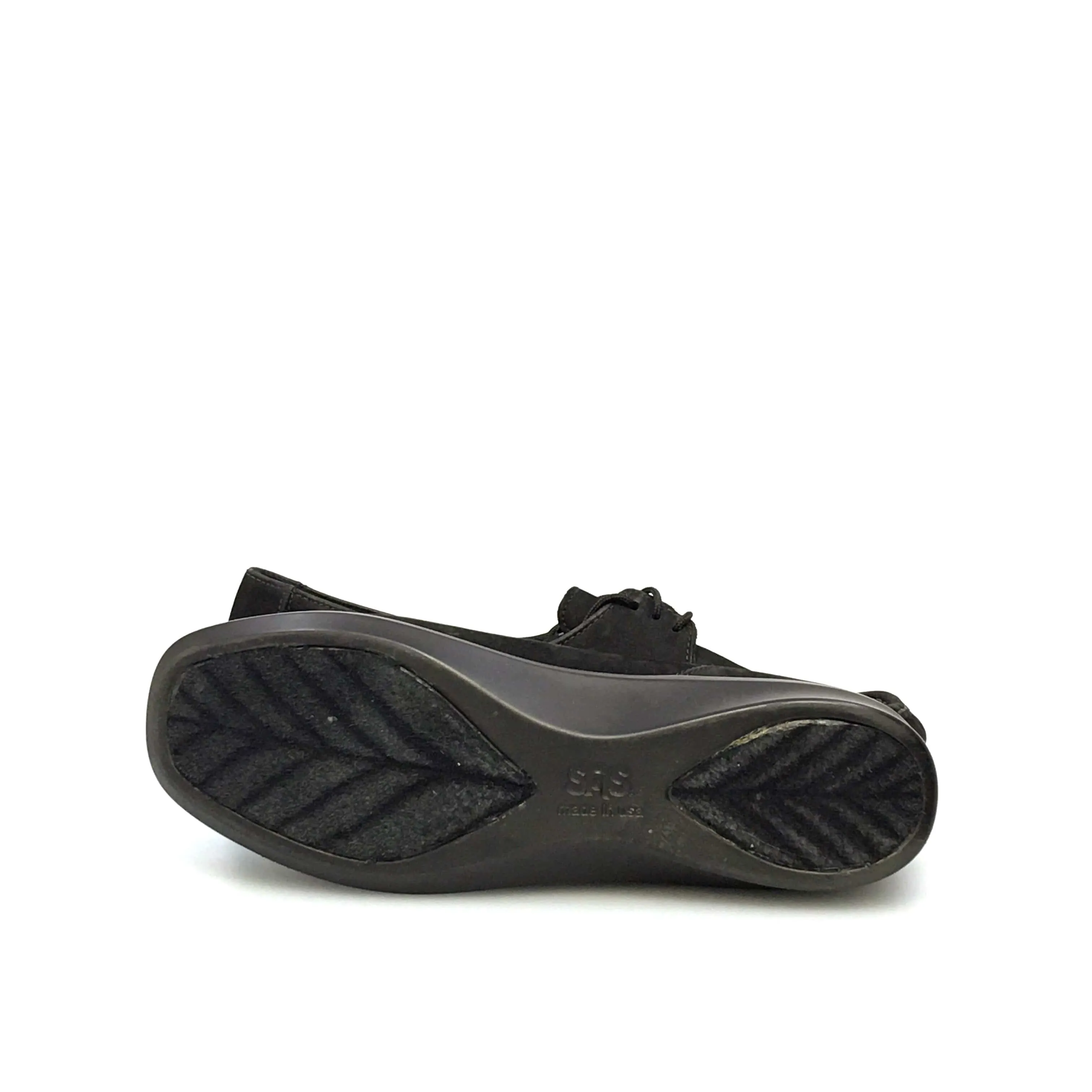 SAS Womens Size 8M Charcoal Nubuck Leather Lace Up Moccasin Loafer Shoes Tripad Comfort Walking
