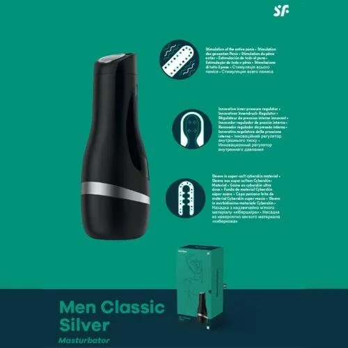 Satisfyer Men Classic Stroker - Silver